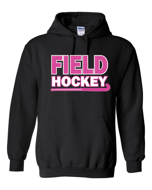 Mini Sticks Field Hockey Black Hooded Top