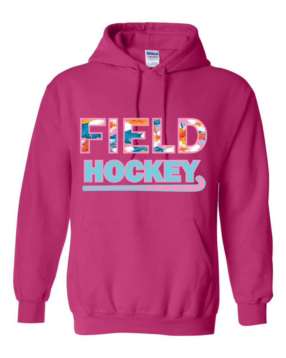 Pink Floral Field Hockey Hooded Top